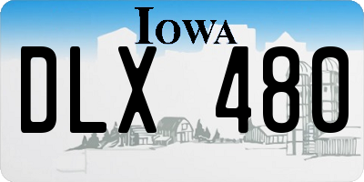 IA license plate DLX480