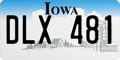 IA license plate DLX481