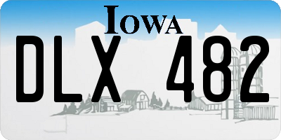 IA license plate DLX482