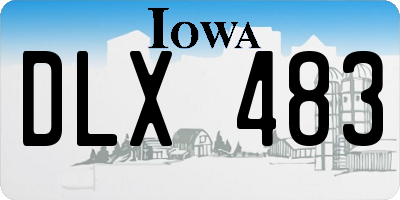 IA license plate DLX483