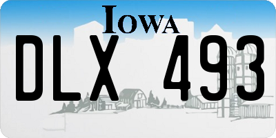 IA license plate DLX493