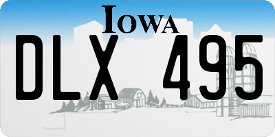 IA license plate DLX495