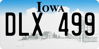 IA license plate DLX499