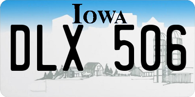 IA license plate DLX506