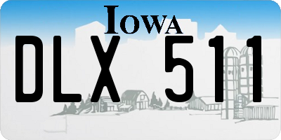 IA license plate DLX511