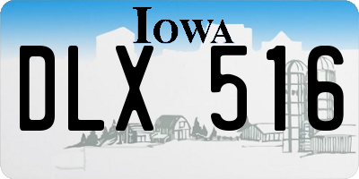 IA license plate DLX516