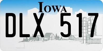 IA license plate DLX517