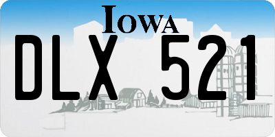 IA license plate DLX521