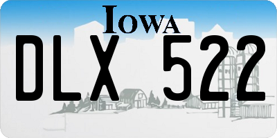 IA license plate DLX522