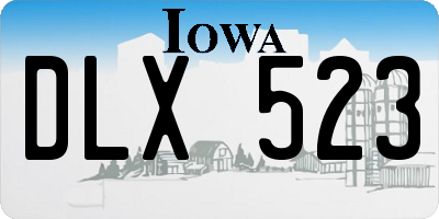IA license plate DLX523