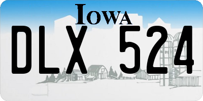 IA license plate DLX524