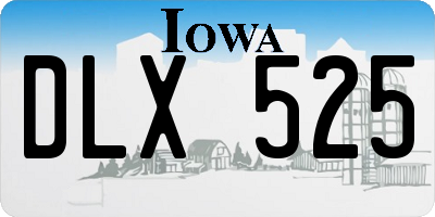 IA license plate DLX525