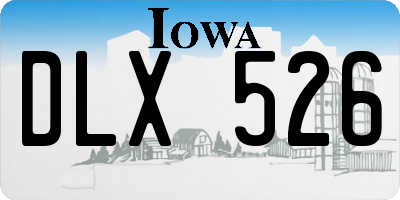 IA license plate DLX526