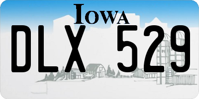 IA license plate DLX529