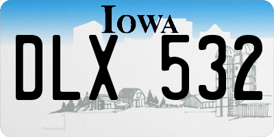 IA license plate DLX532