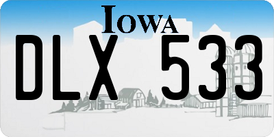 IA license plate DLX533