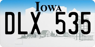 IA license plate DLX535