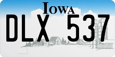 IA license plate DLX537