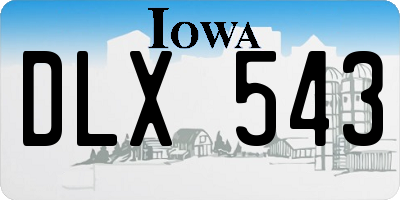 IA license plate DLX543
