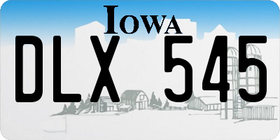 IA license plate DLX545