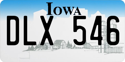 IA license plate DLX546