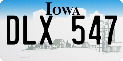 IA license plate DLX547