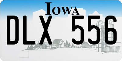 IA license plate DLX556