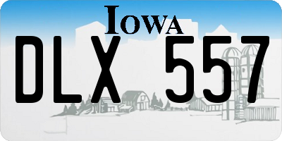IA license plate DLX557