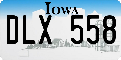 IA license plate DLX558