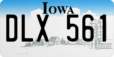IA license plate DLX561