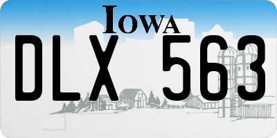 IA license plate DLX563