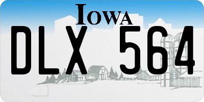 IA license plate DLX564