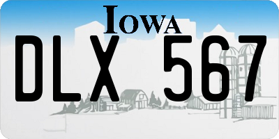 IA license plate DLX567