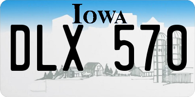 IA license plate DLX570
