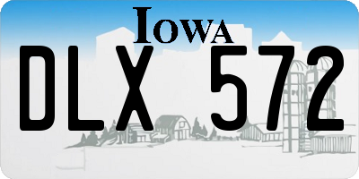 IA license plate DLX572