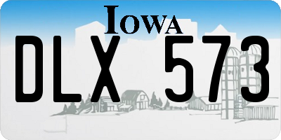 IA license plate DLX573
