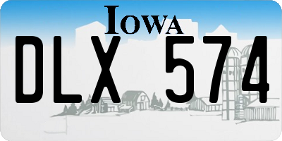 IA license plate DLX574