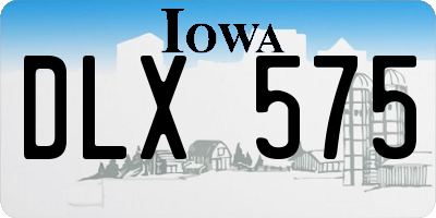 IA license plate DLX575
