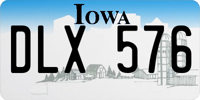 IA license plate DLX576