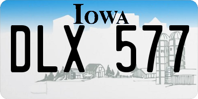 IA license plate DLX577