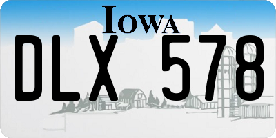 IA license plate DLX578