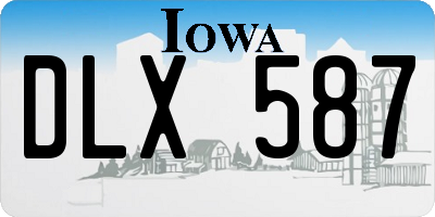 IA license plate DLX587