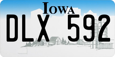 IA license plate DLX592