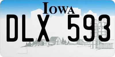 IA license plate DLX593