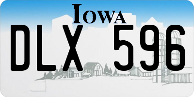 IA license plate DLX596
