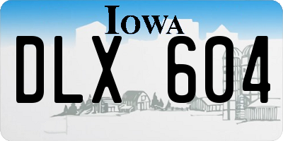 IA license plate DLX604