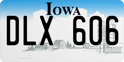 IA license plate DLX606