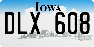 IA license plate DLX608