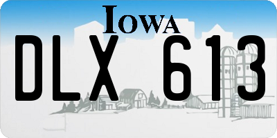 IA license plate DLX613