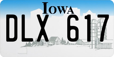 IA license plate DLX617